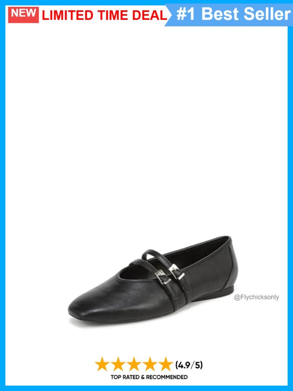 Mary Jane Flats Double Strap Square Toe Comfort Shoes